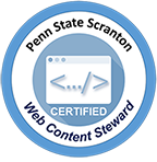 Penn State Scranton Web Stewards badge